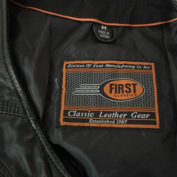 First classics, classic leather gear jacket size m - Picture 4 of 7